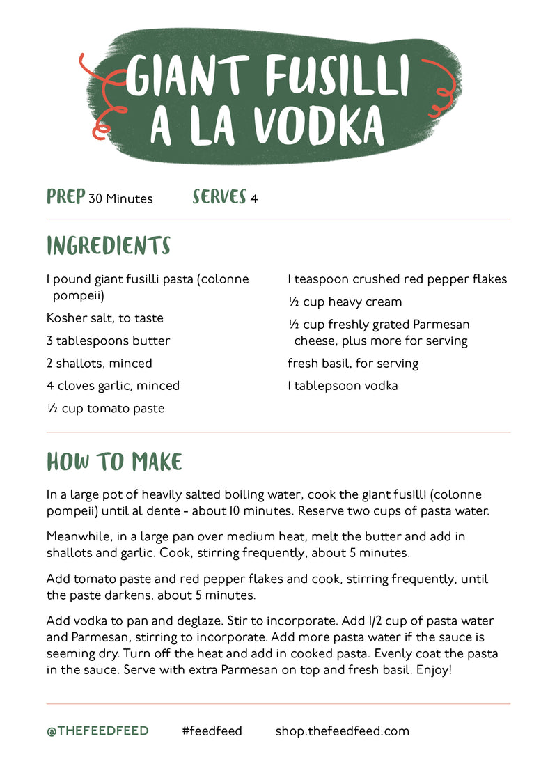 Giant Fusilli A La Vodka // Viral Recipe Gift Box